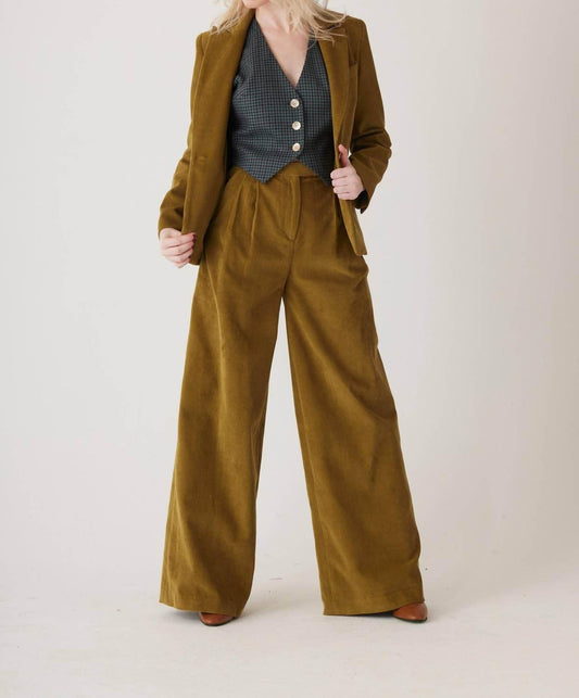 Amandine Wide Leg Corduroy Pants