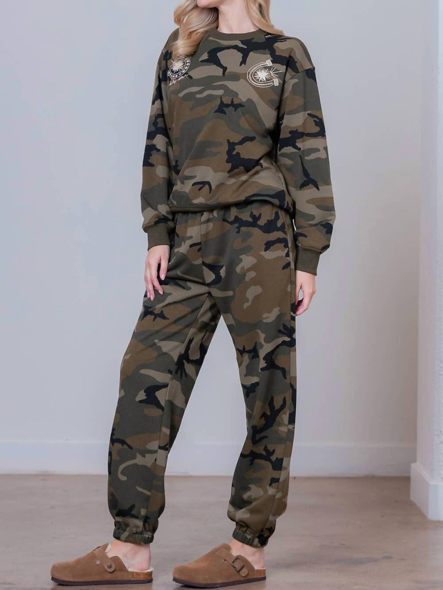 Bedrucktes Stick-Sweatshirt
