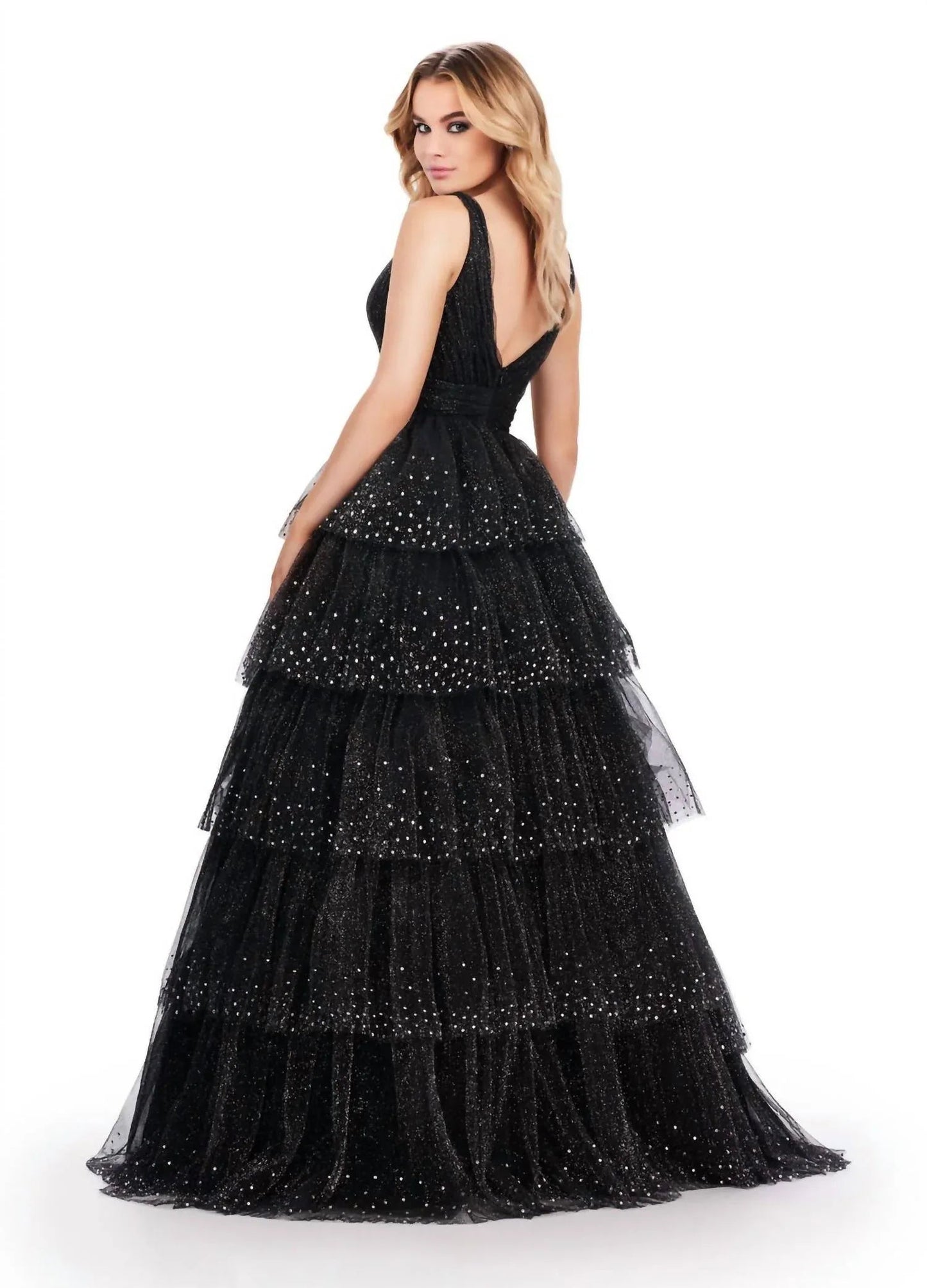 Glitzernder Tüll-Ballsaal-Kleid