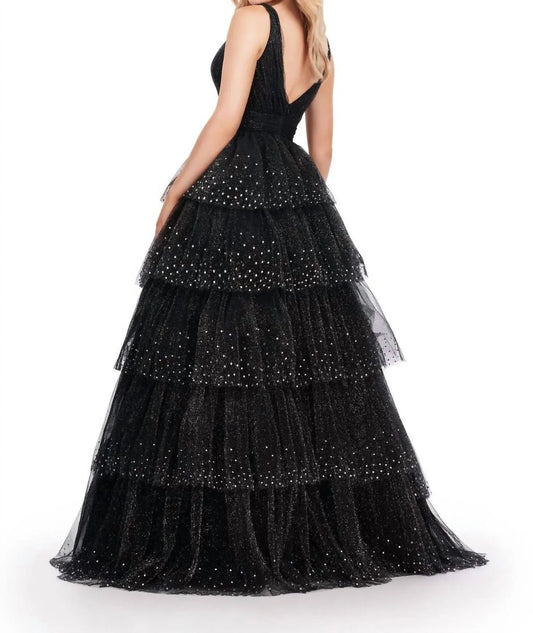 Glitzernder Tüll-Ballsaal-Kleid