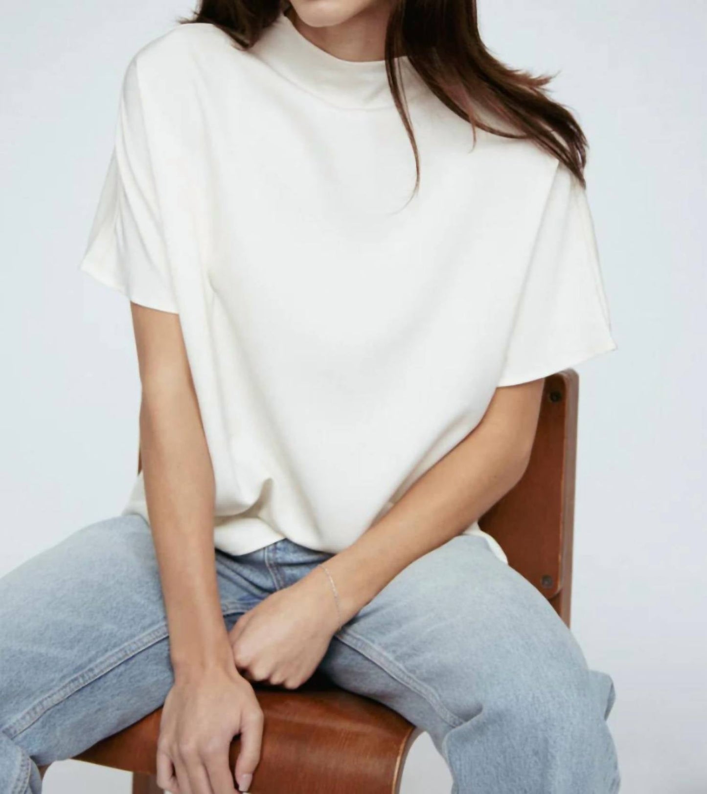 Damen-Fledermausärmel-Top aus Butter-Satin
