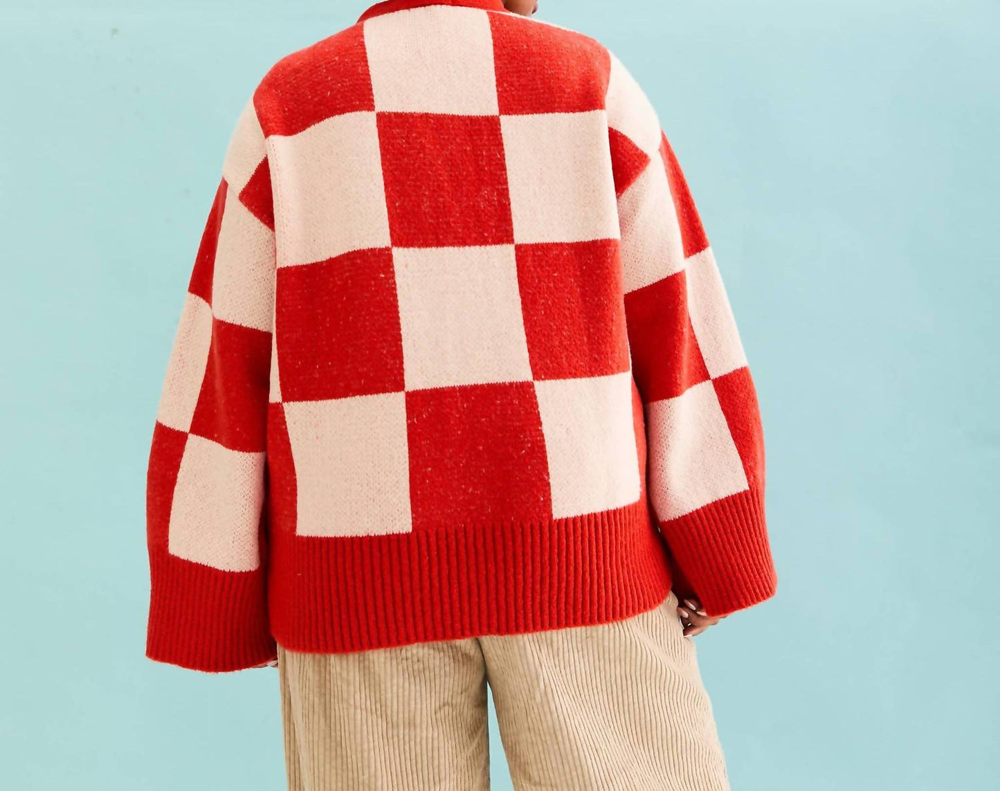 Candice Karierte Strickjacke