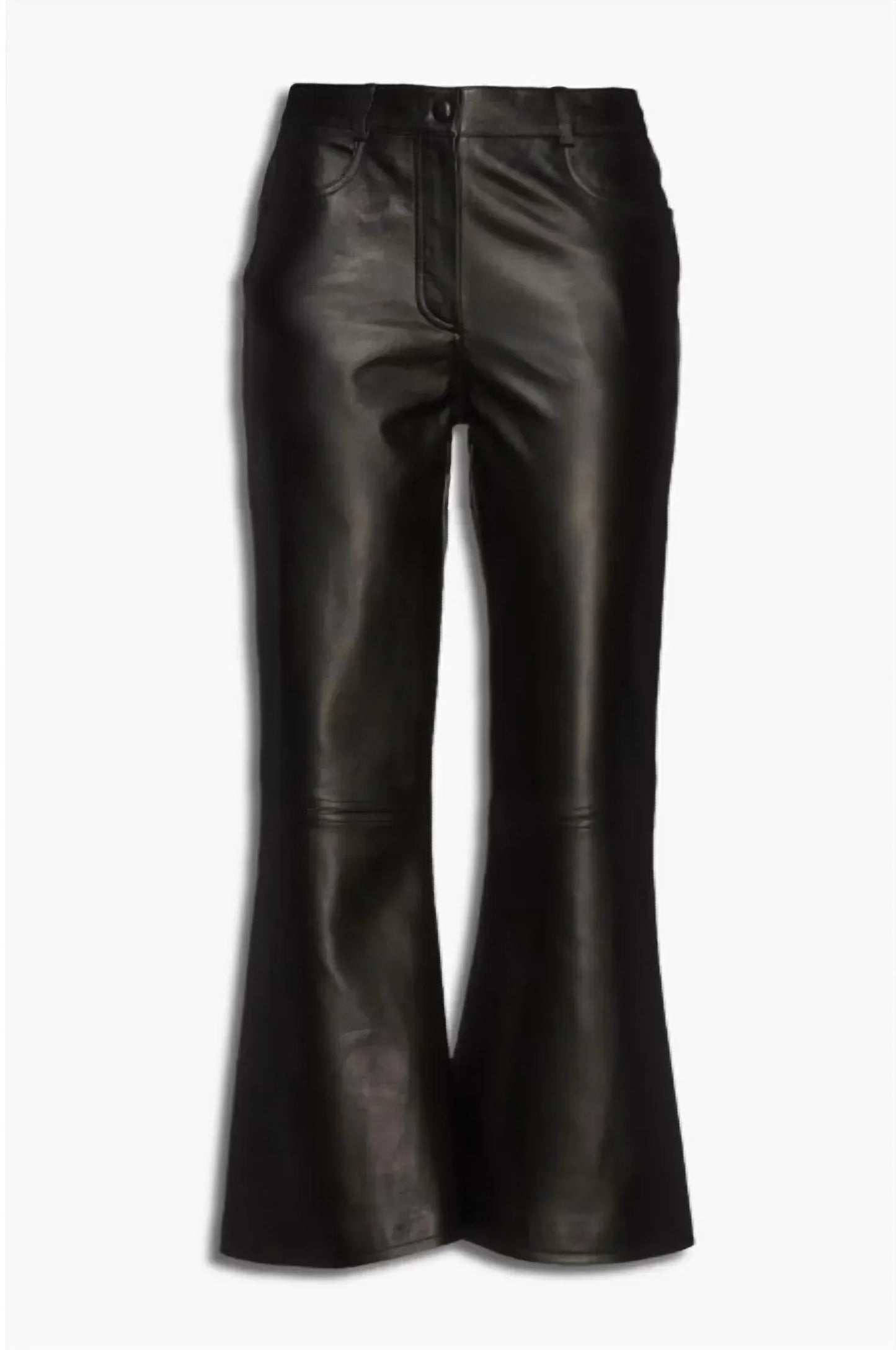 Leder-Kick-Flare-Hose