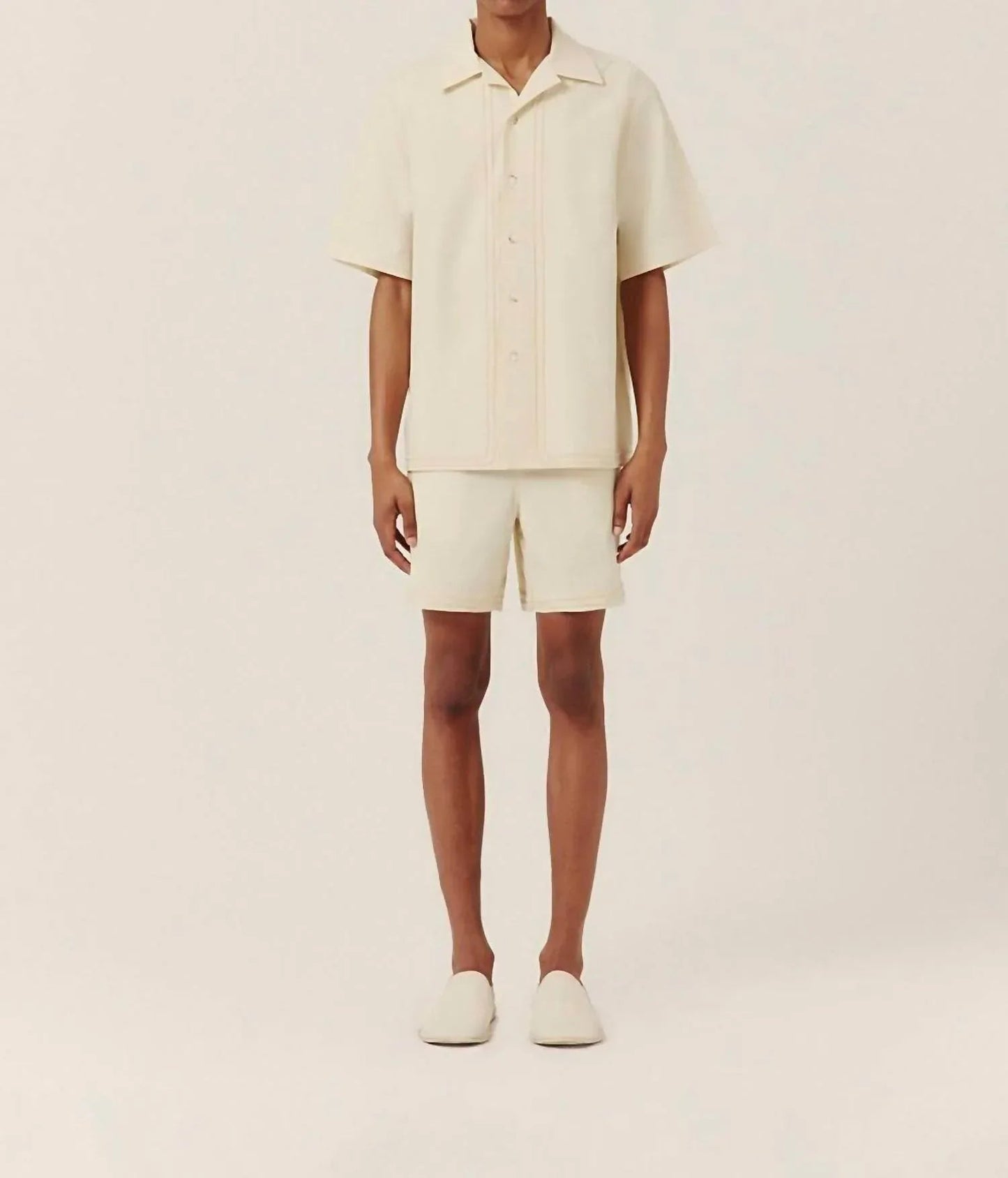 Braided Camp Collar Shirt