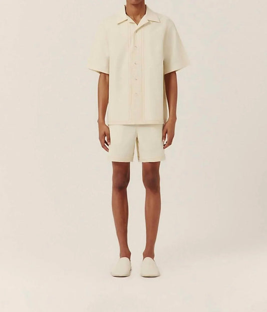 Braided Camp Collar Shirt