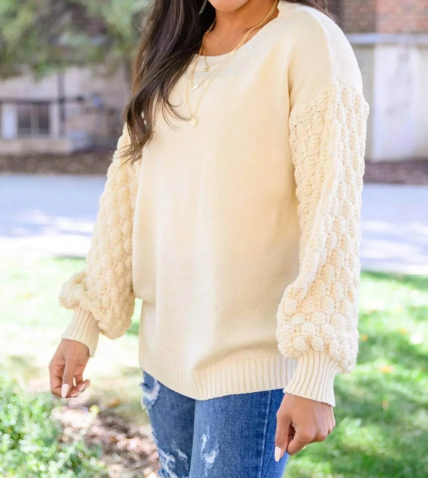 Sprudelnder B-Pullover