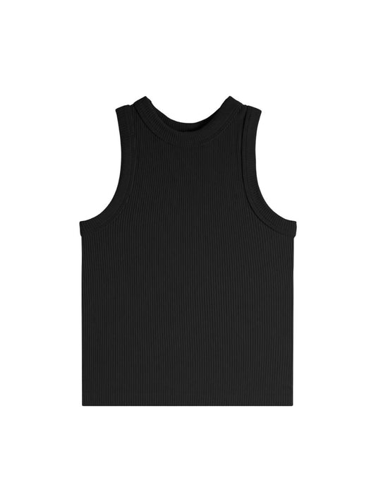Geripptes Mädchen-Tanktop mit hohem Ruby-Ausschnitt