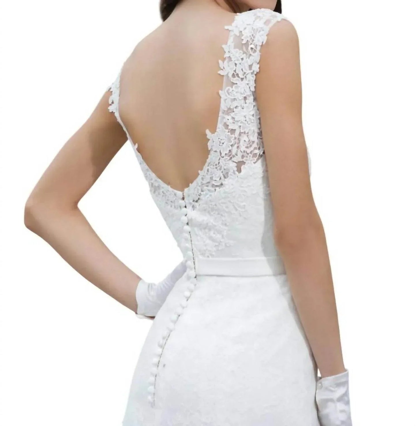 Spitzenkleid in A-Linie mit Venedig-Spitze