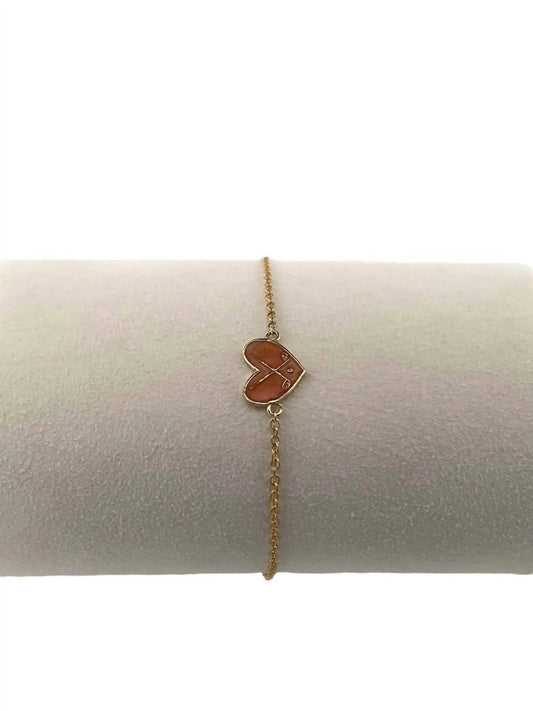 Women's Golf Enamel Heart Bracelet