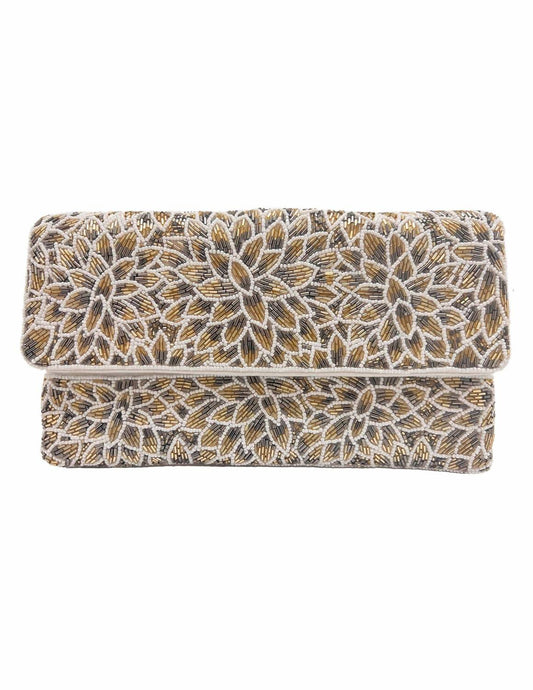 Floral Beaded Clutch