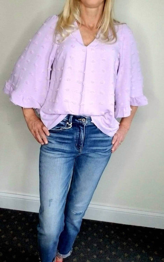 Dolly Dot V Neck Top