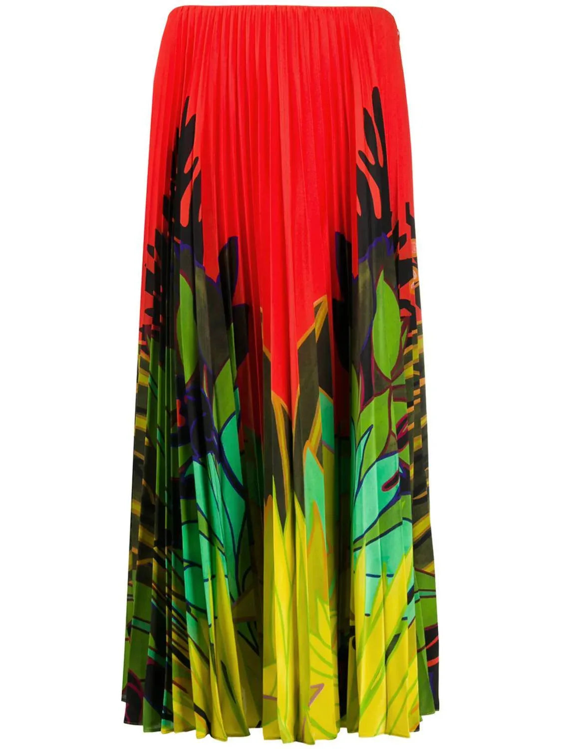 Mirrored Monkeys Forest Pleated Skirt