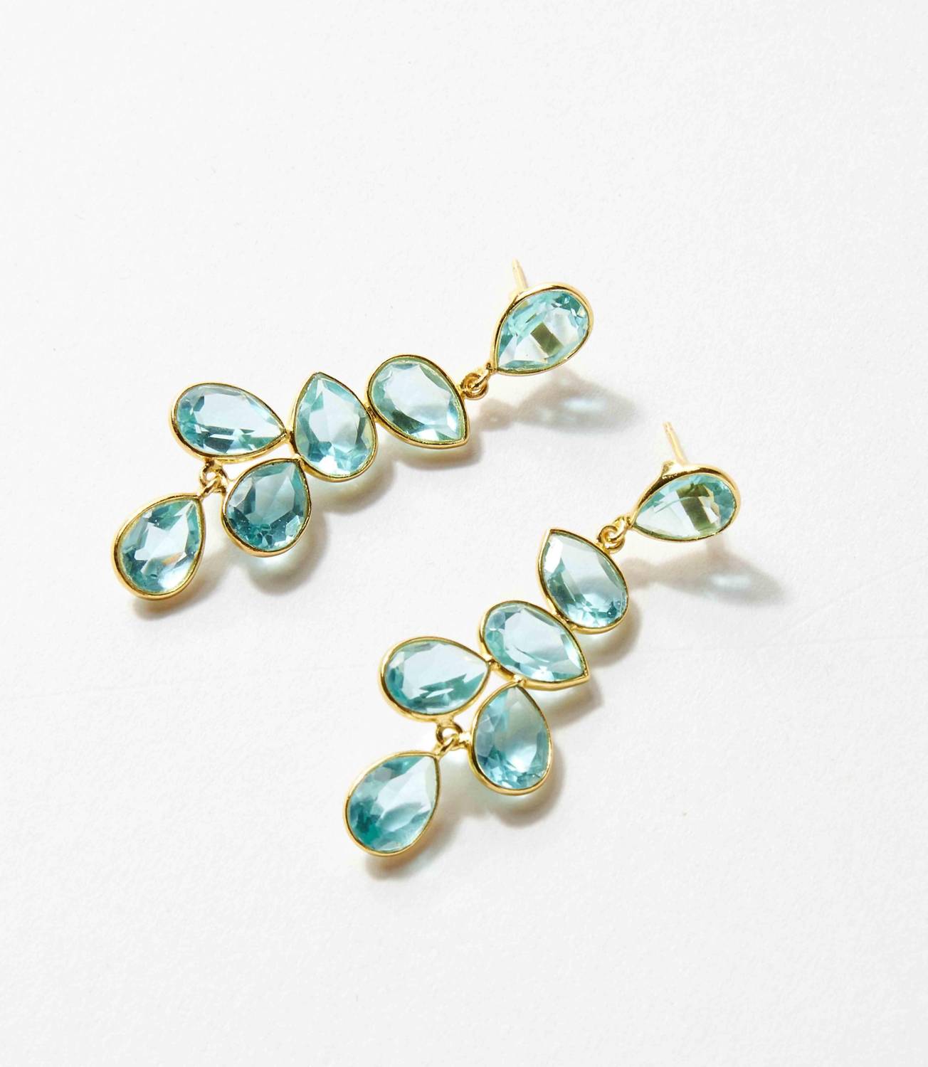 Women's Multi Drop Gemstone Earrings