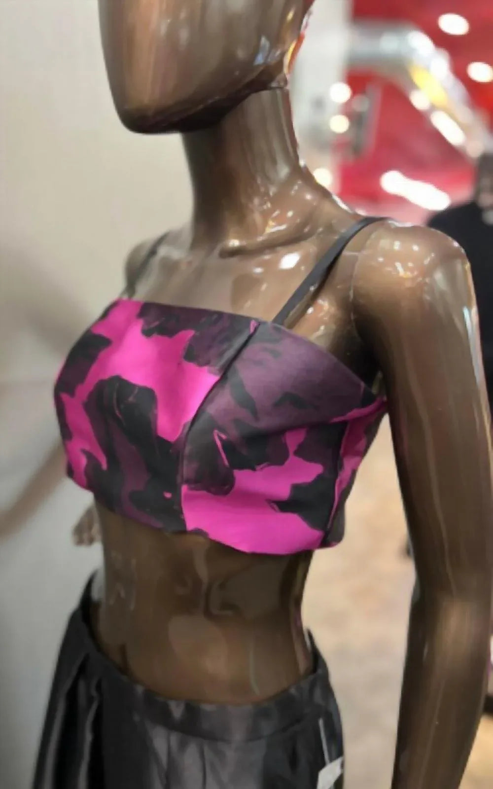 Zinzane Abstraktes Blumen-Bandeau und Jacken-Set