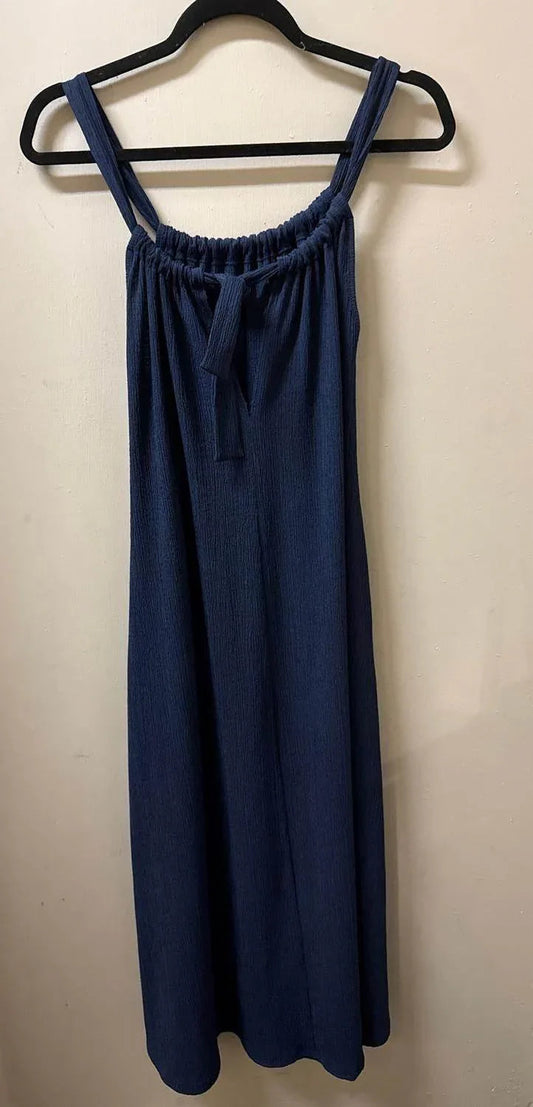 Women's Crinkle Tie Back Midi Dress