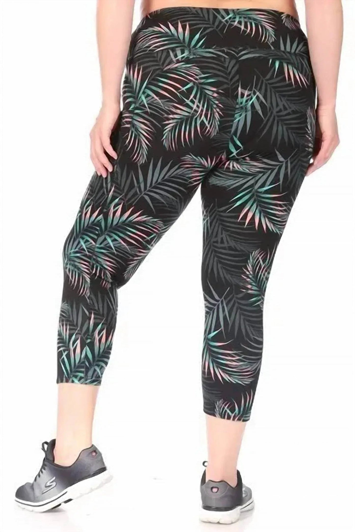 Tropical Leaf Workout Capri Pant