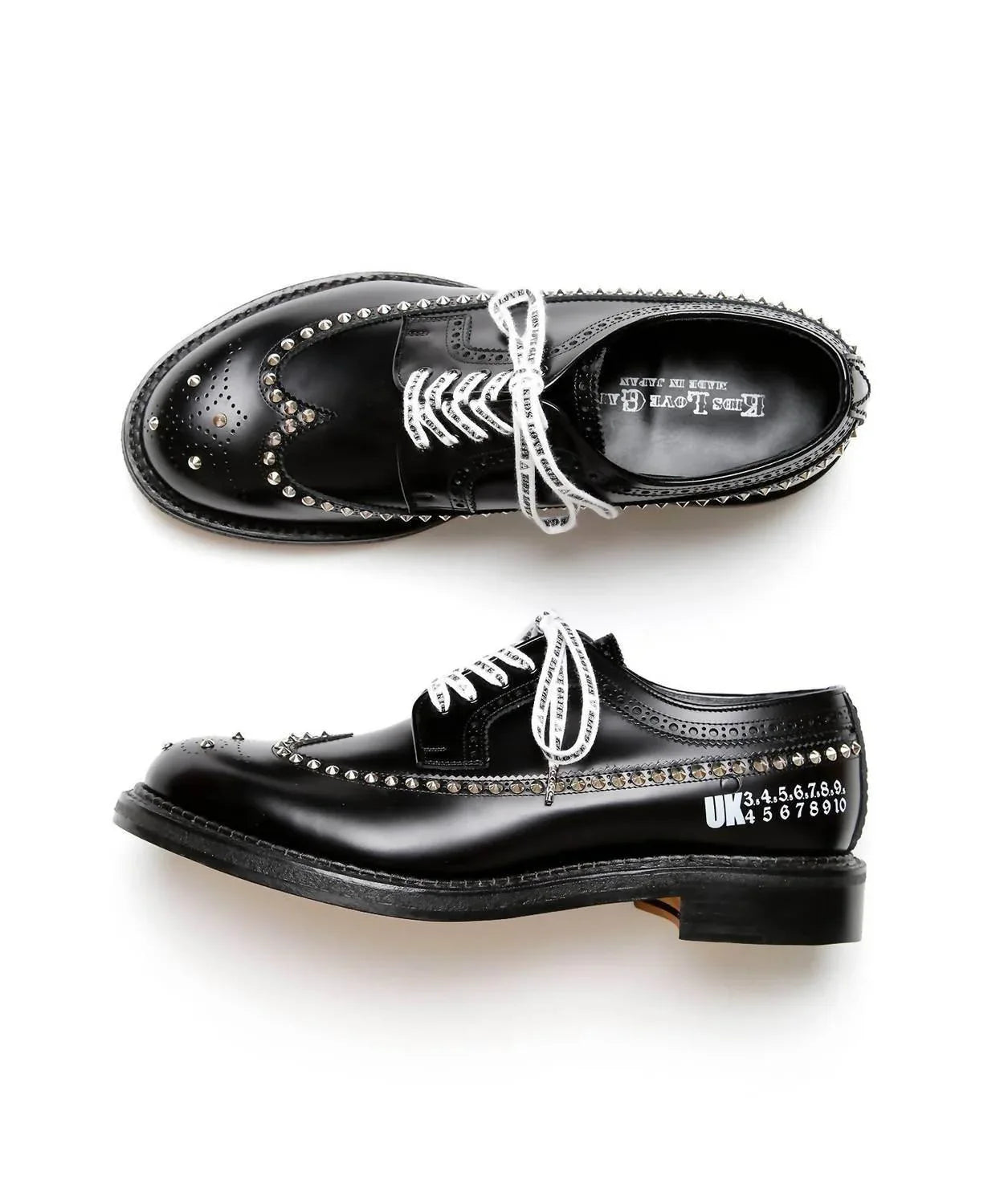 Men's Studded Wingtip Lace Up Shoes