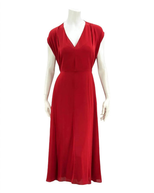 Women's Plunge Drape Dress