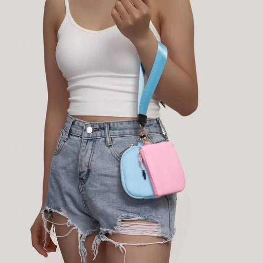 Women's Double Dual Nylon Pouch Wallet