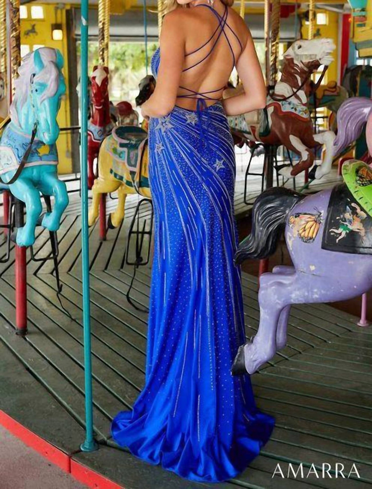 Glitzer-Jerseykleid mit Sternen