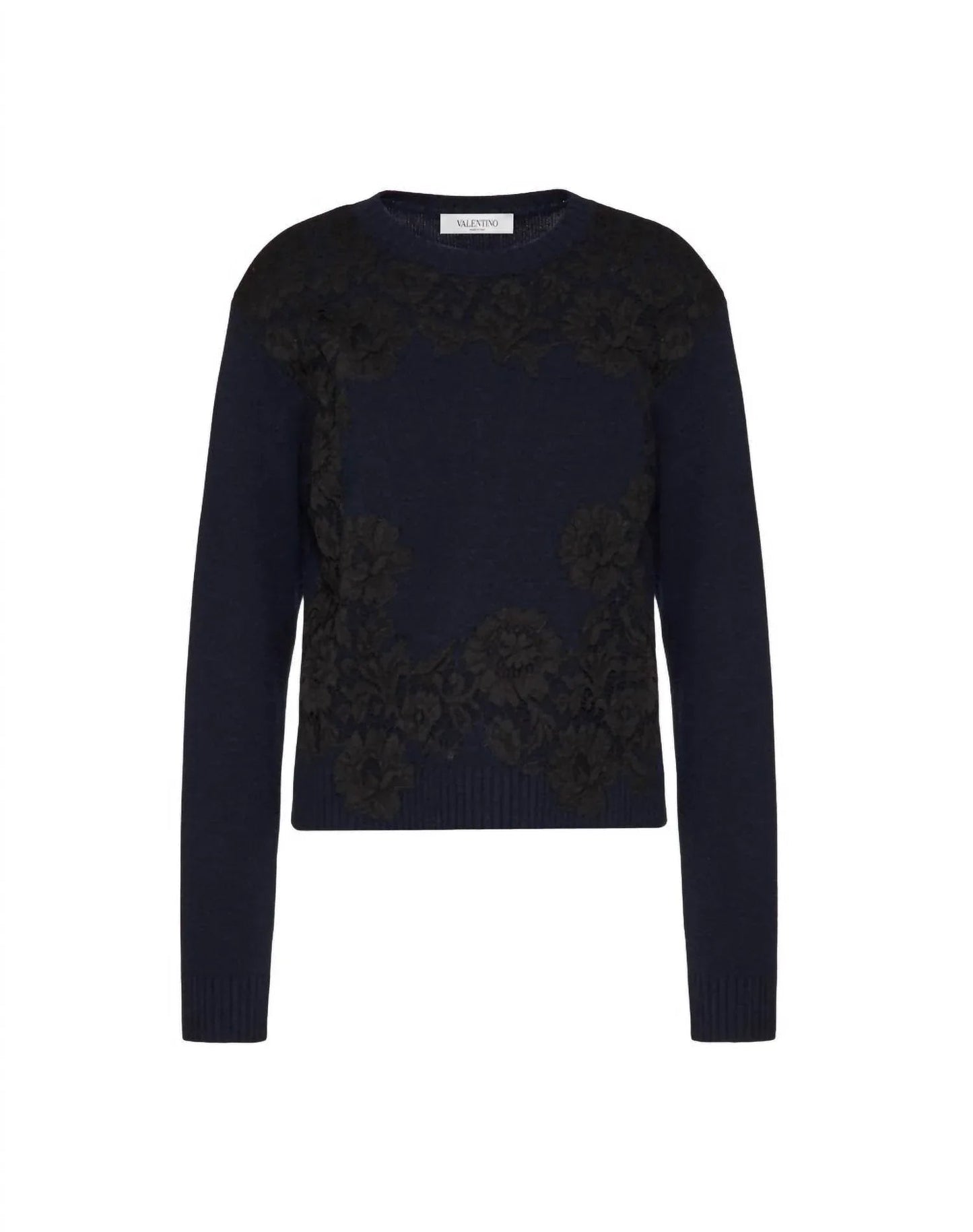 Cashmere Wool And Heavy Lace Sweater