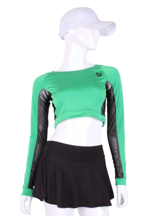 Damen Netzstoff Crop Top