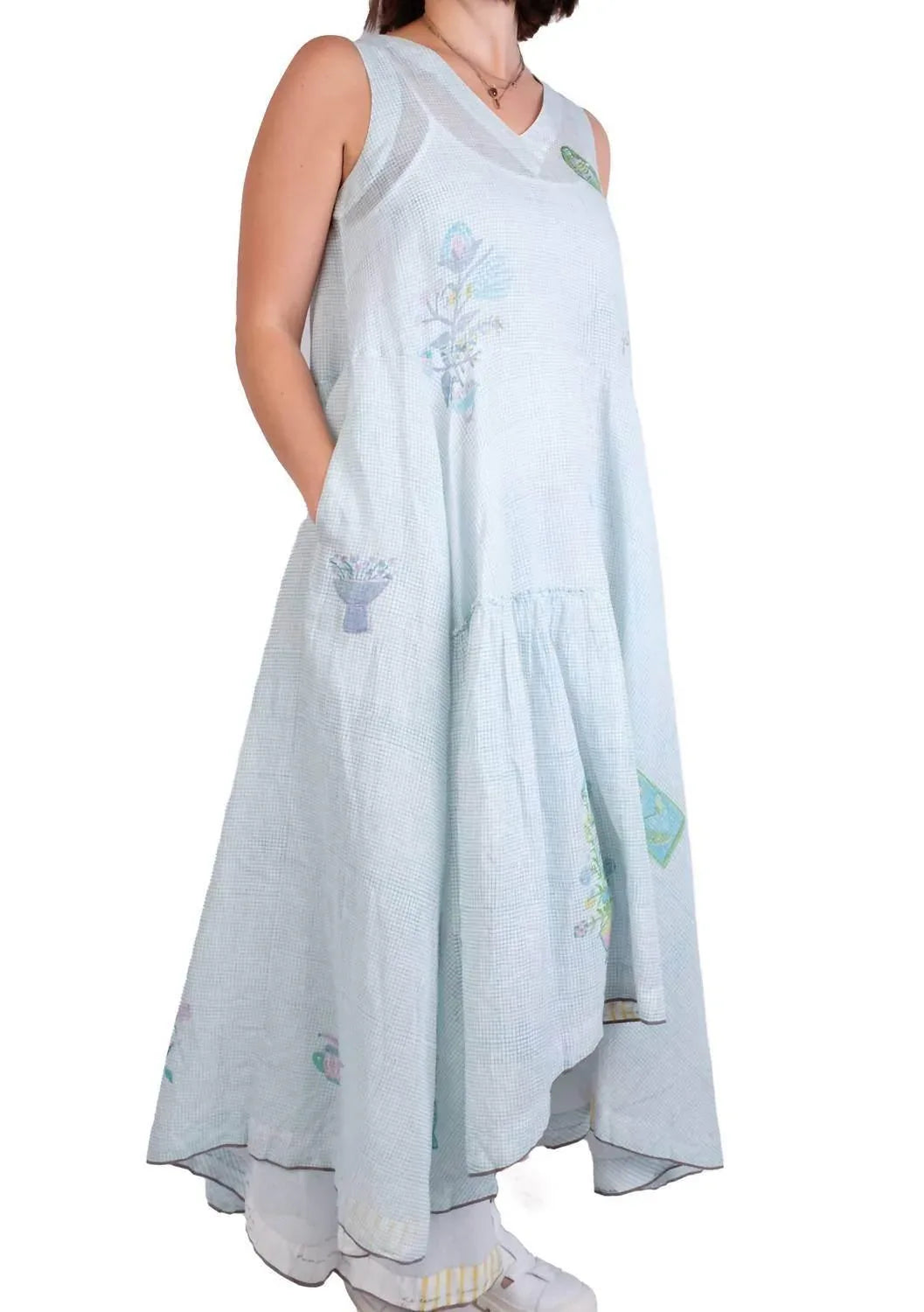 Sleeveless V-neck Dress