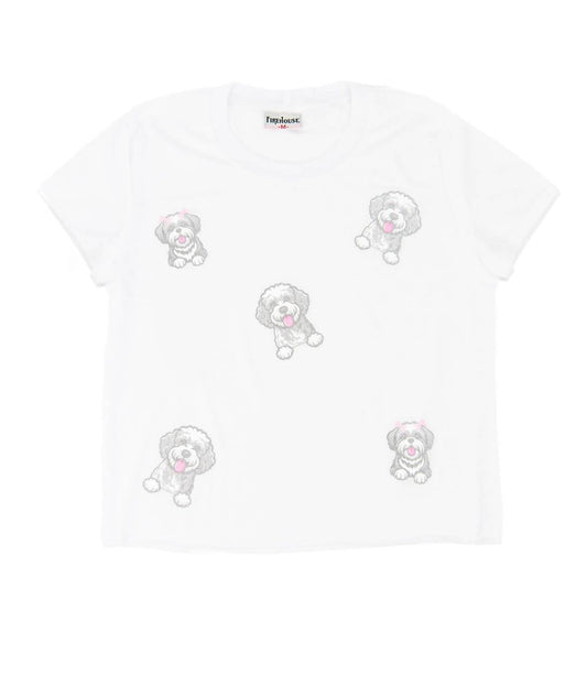 Girl's Bea Tossed Pups Tee