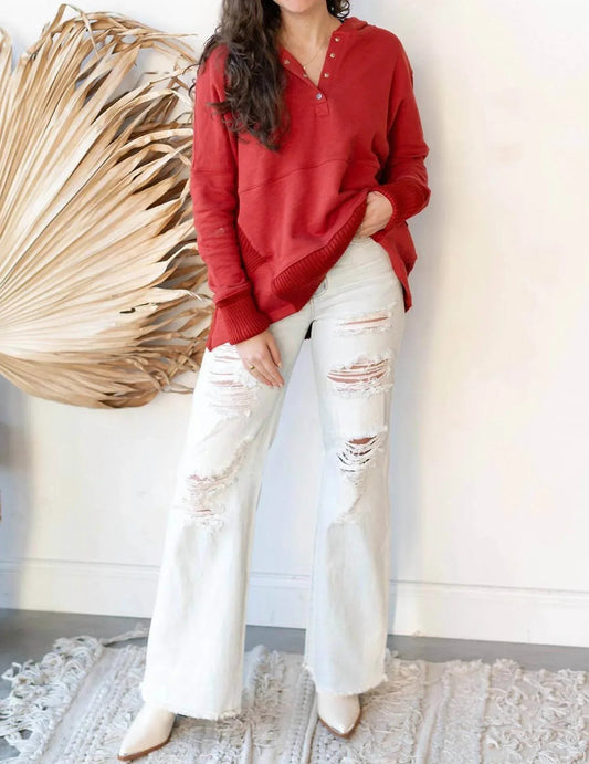 Gib mir 5 Button Up Wide Leg Jeans