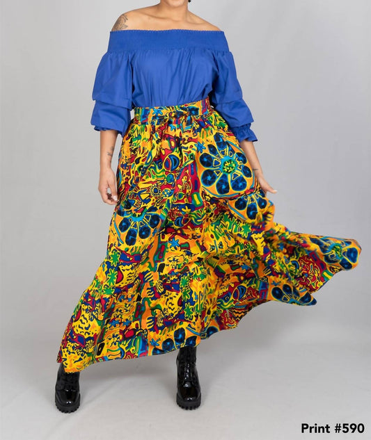 Maxirock mit afrikanischem Print
