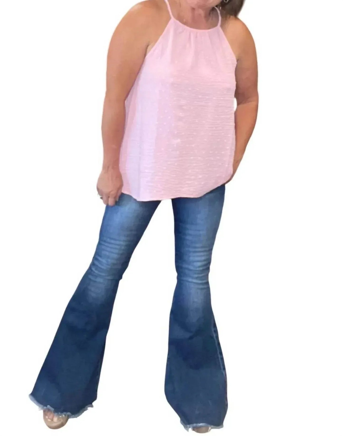 Lisa Mid Rise Schlagjeans