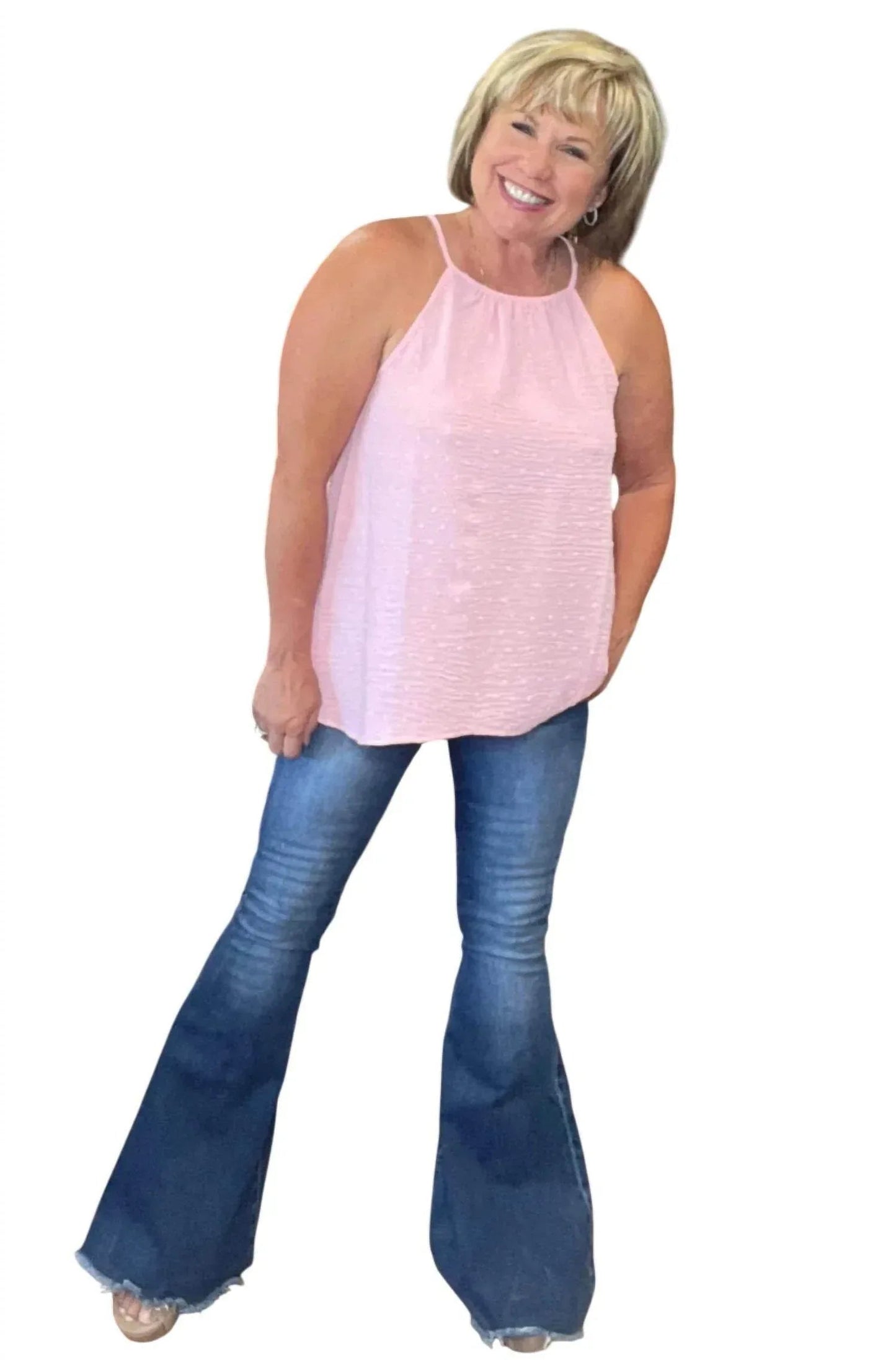 Lisa Mid Rise Schlagjeans