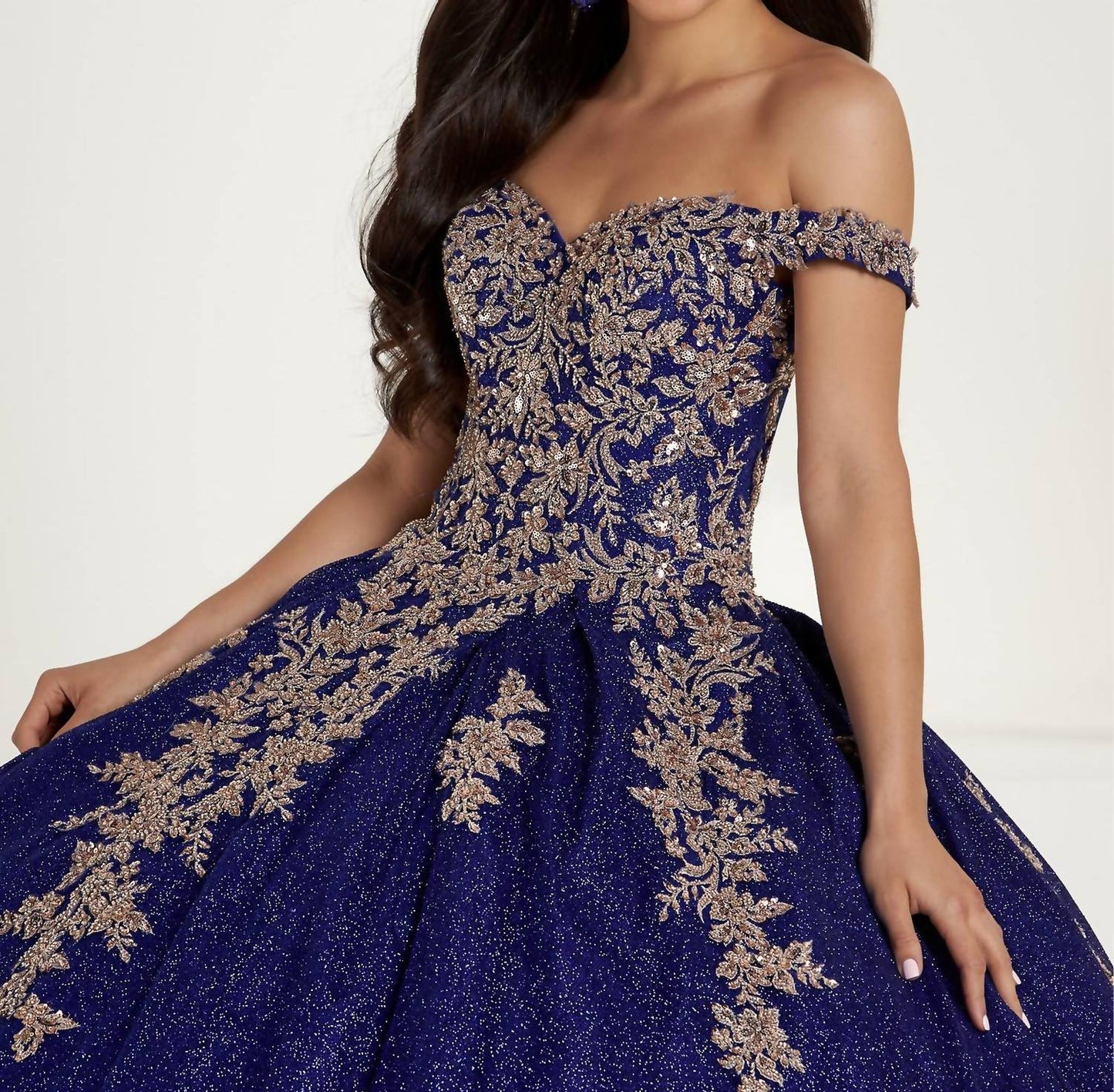 Plissierter Off-Shoulder Quinceañera-Kleid