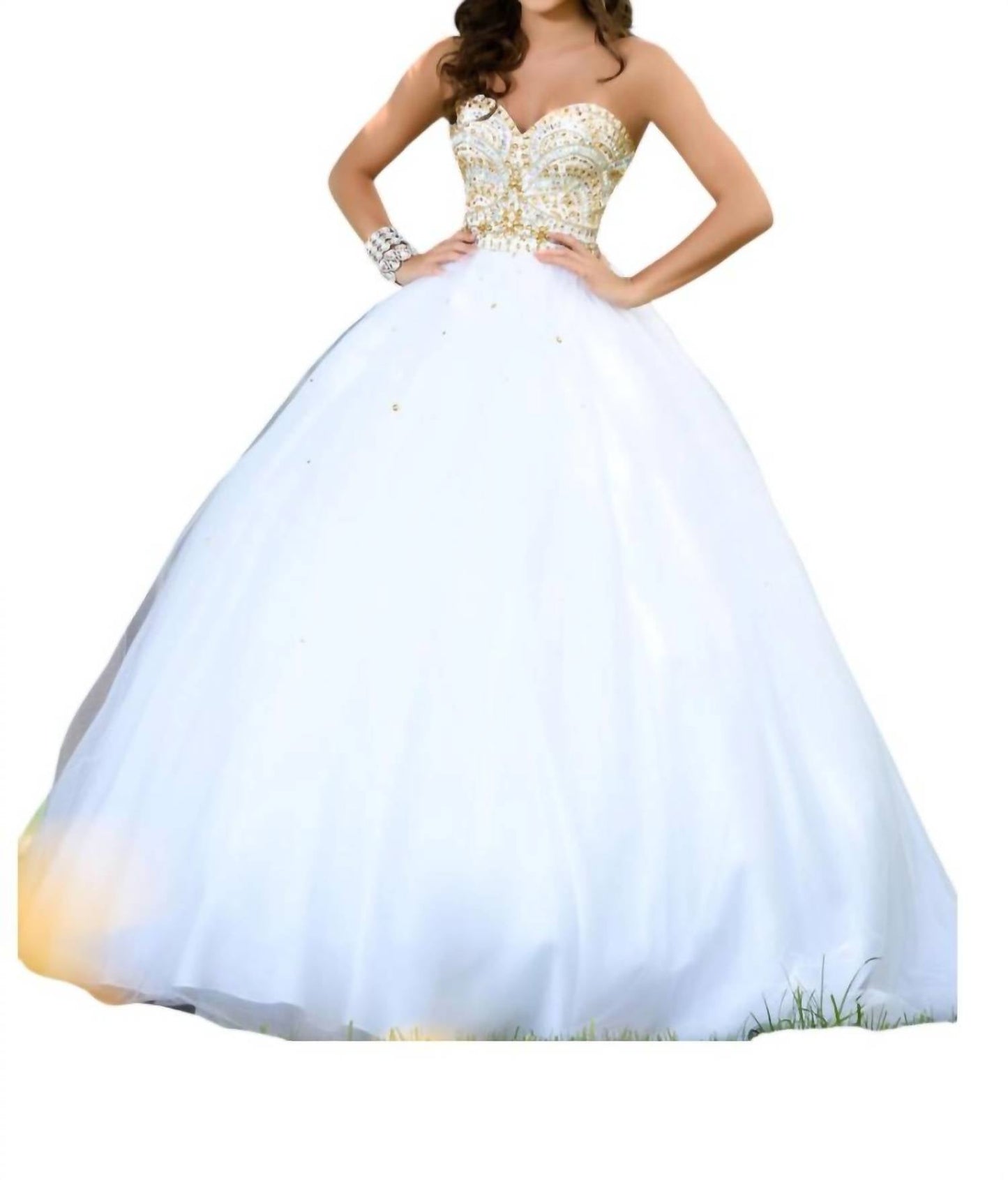 Beaded Tulle Prom Dress