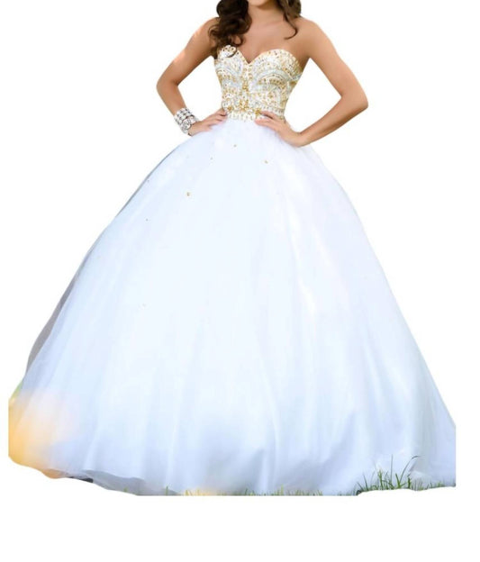 Beaded Tulle Prom Dress