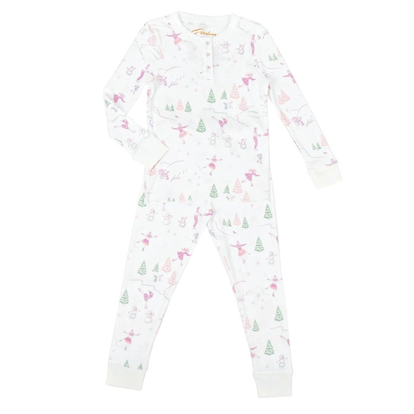Toddler's Ice-skating & Snowmen Pajamas