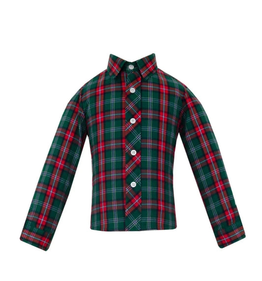 Boy's Plaid Button Down Long Sleeve Michael Shirt
