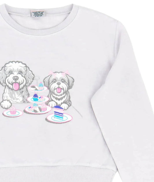 Mädchen Hündchen Party Sweatshirt