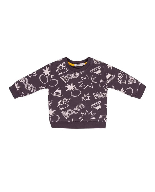 Boys' Boom Printed Fleece Sweatshirt
