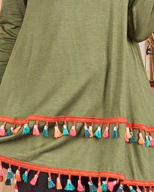 You’ve Got Me Tassled Tunic Top