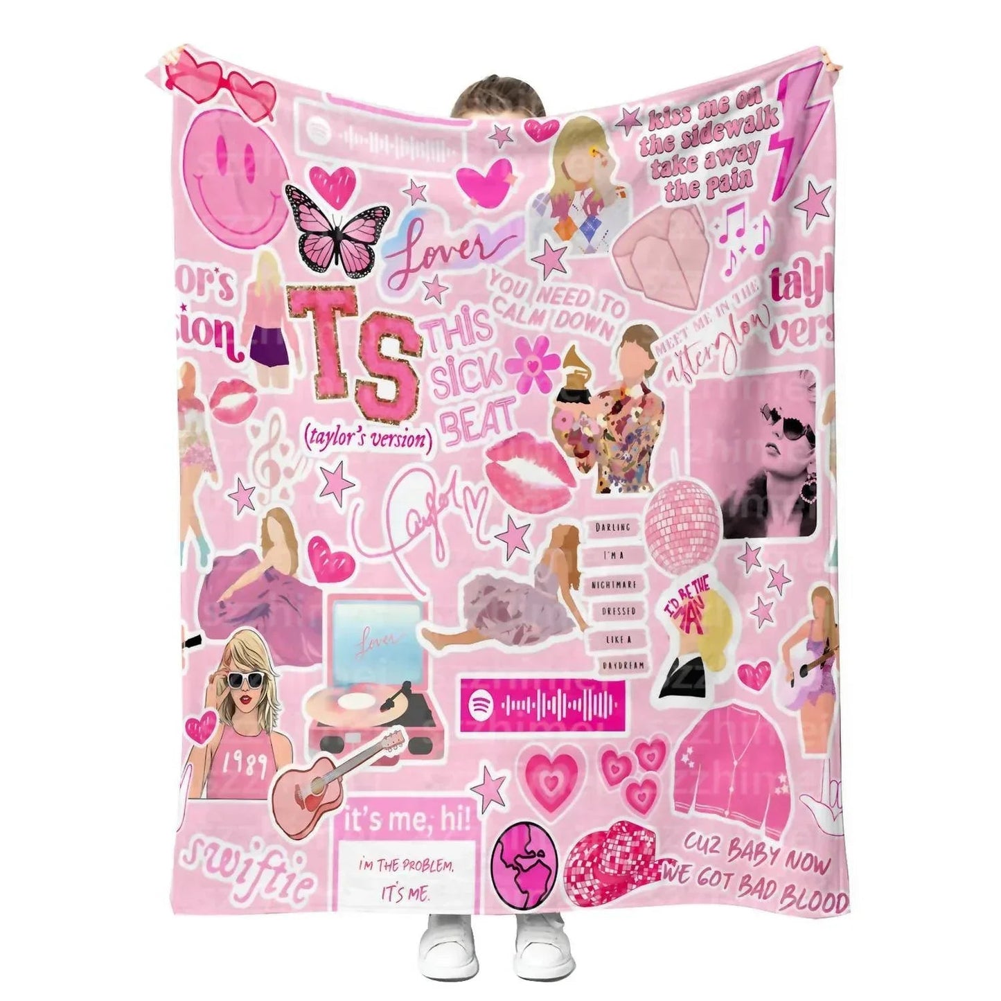 Girls' Eras Tour Music Inspired Plush Throw Blanket