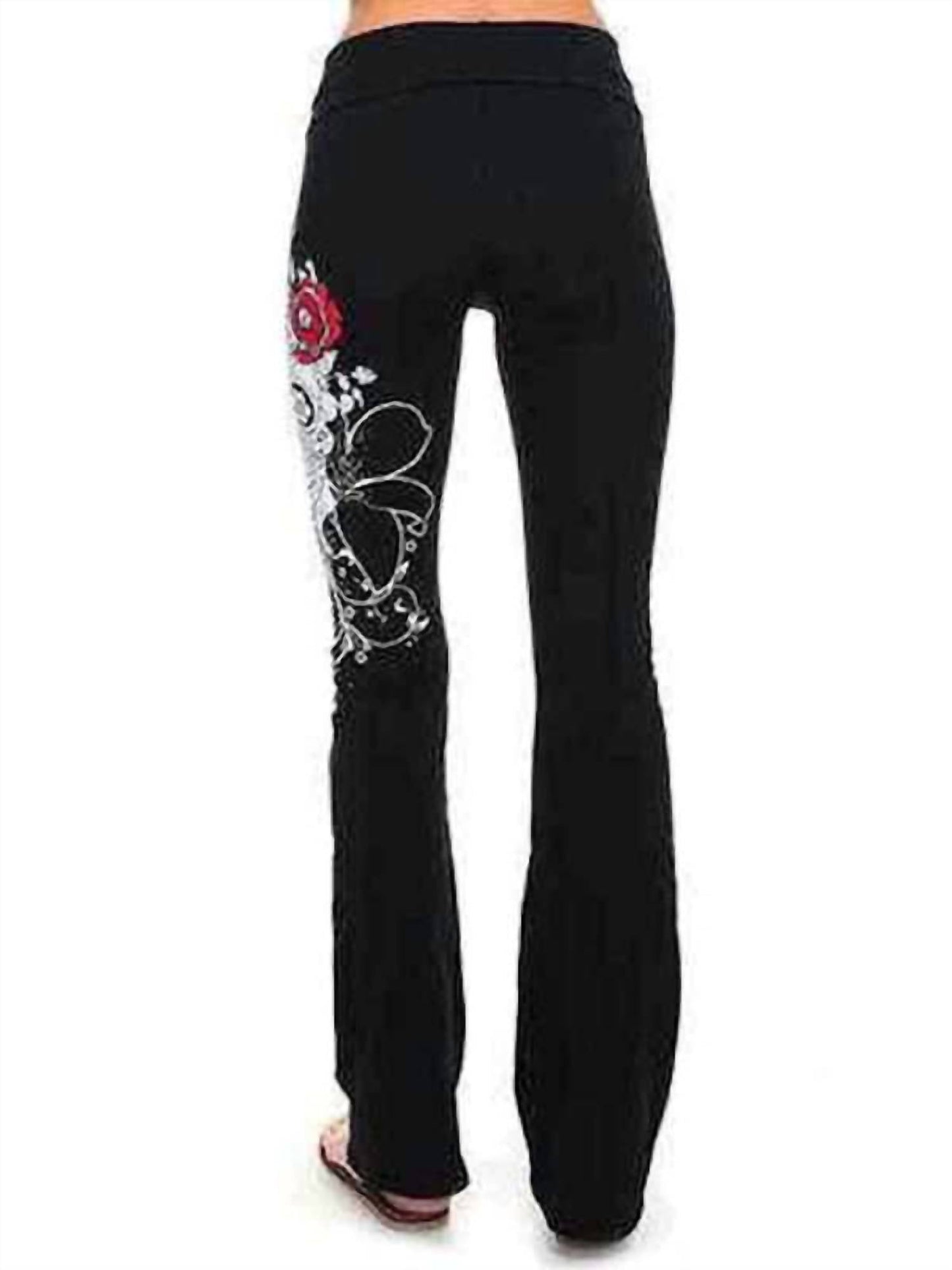 Skull N Rose Embellished Casual Pants