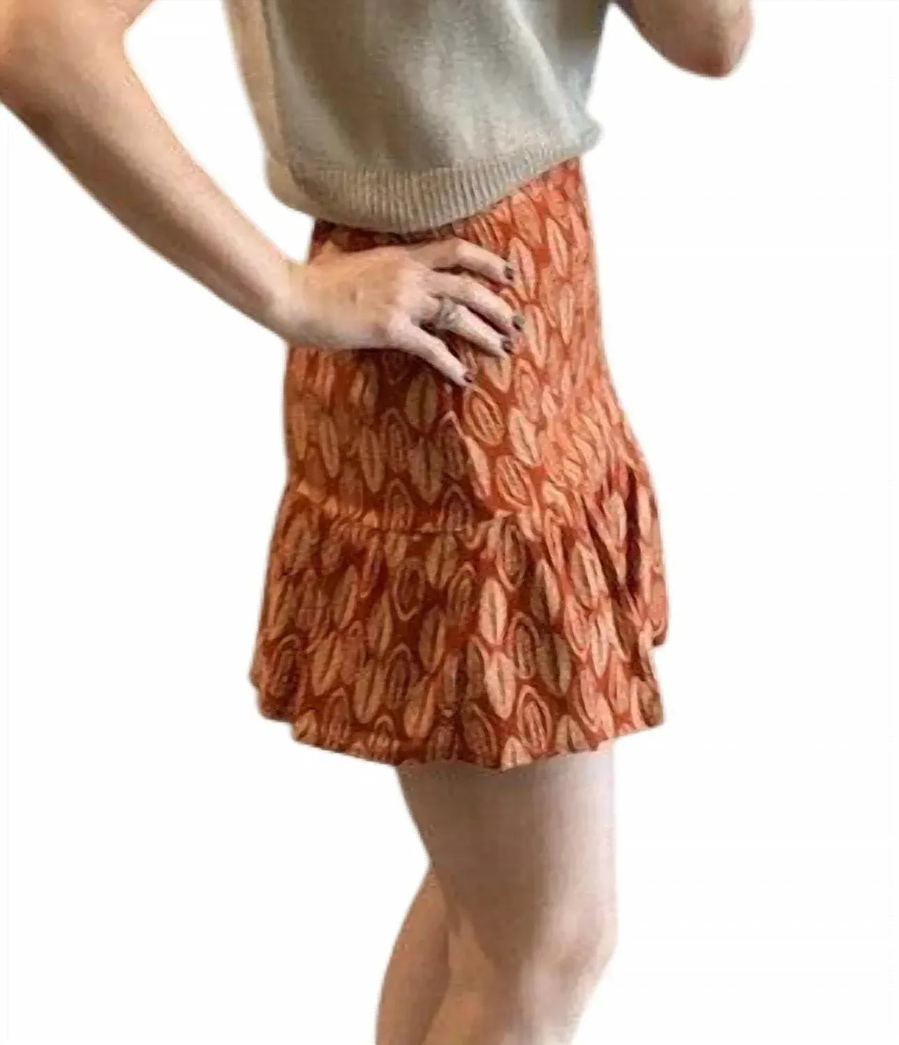 Printed Ruffle Skirt