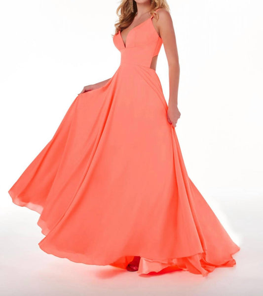 A-line Spaghetti Strap Gown