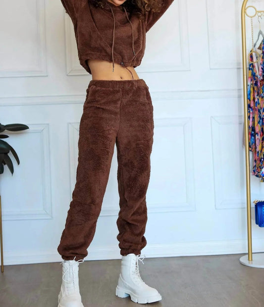 Women's Cropped Hoodie Jogger Set