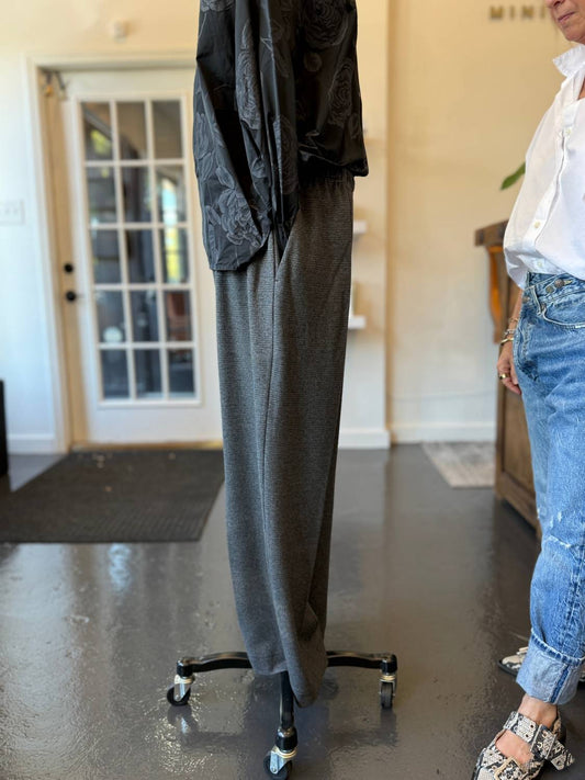 Women's Plaid Jersey Wide Leg Pants