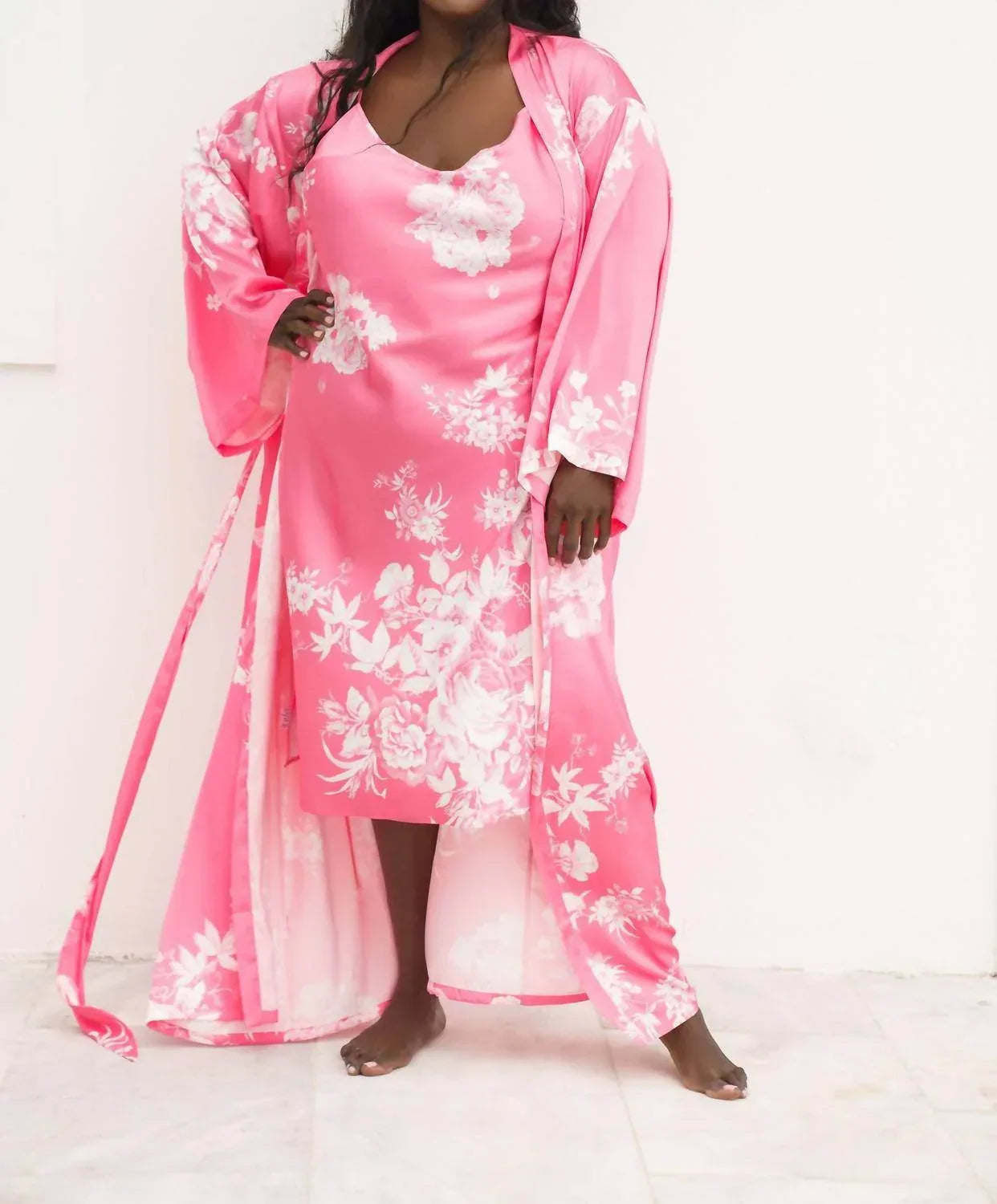 Floral Maxi Robe - Plus