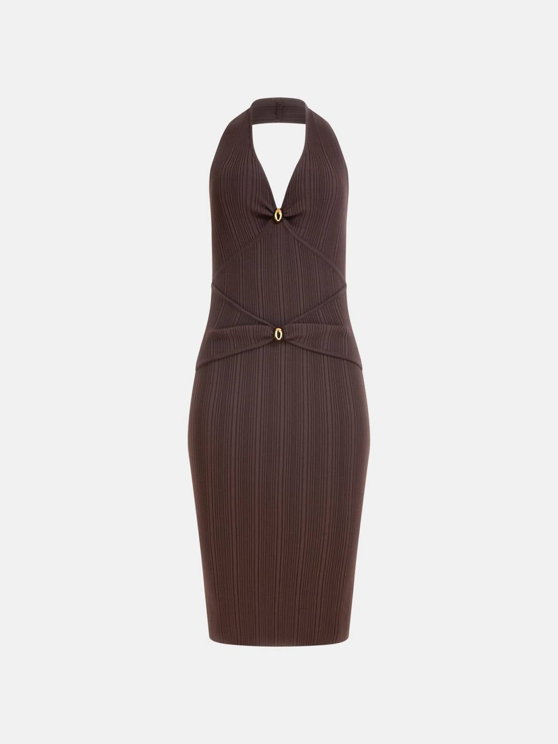 Kathleen Halter Neck Bodycon Strickkleid