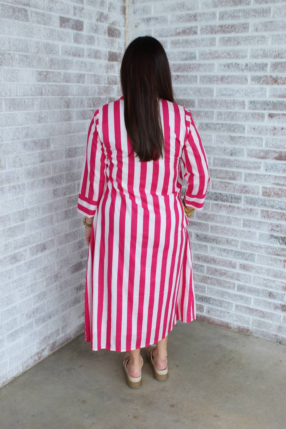 Strand-Streifen-Caftan-Kleid