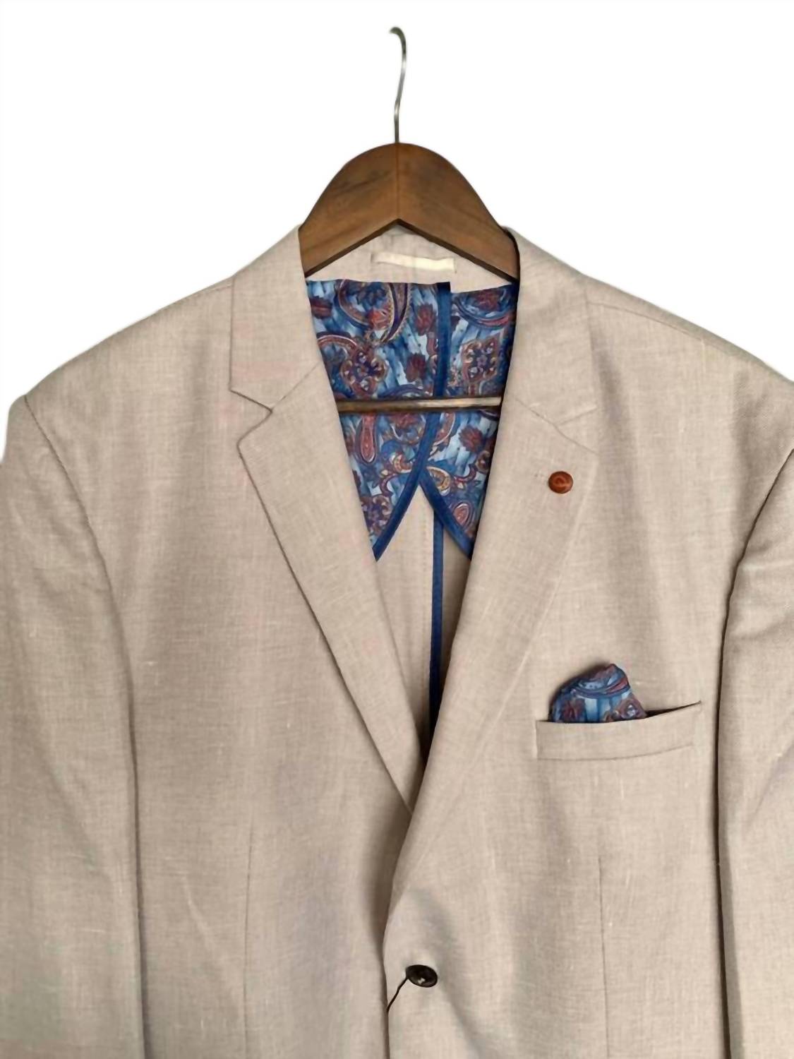 Herren-Baumwoll-Blazer „Bold Spot“ mit Blumenfutter aus Seide